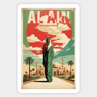 Al Ain United Arab Emirates Vintage Travel Tourism Sticker